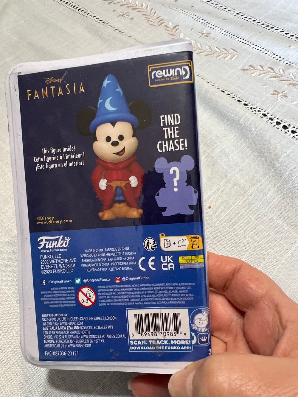Disney Fantasia Mickey Sorcerer Blue and Red Rewind Funko Figure - Picture 3 of 4